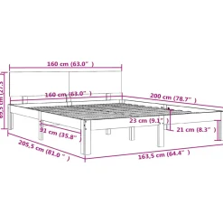 Estructura de cama de madera Genova