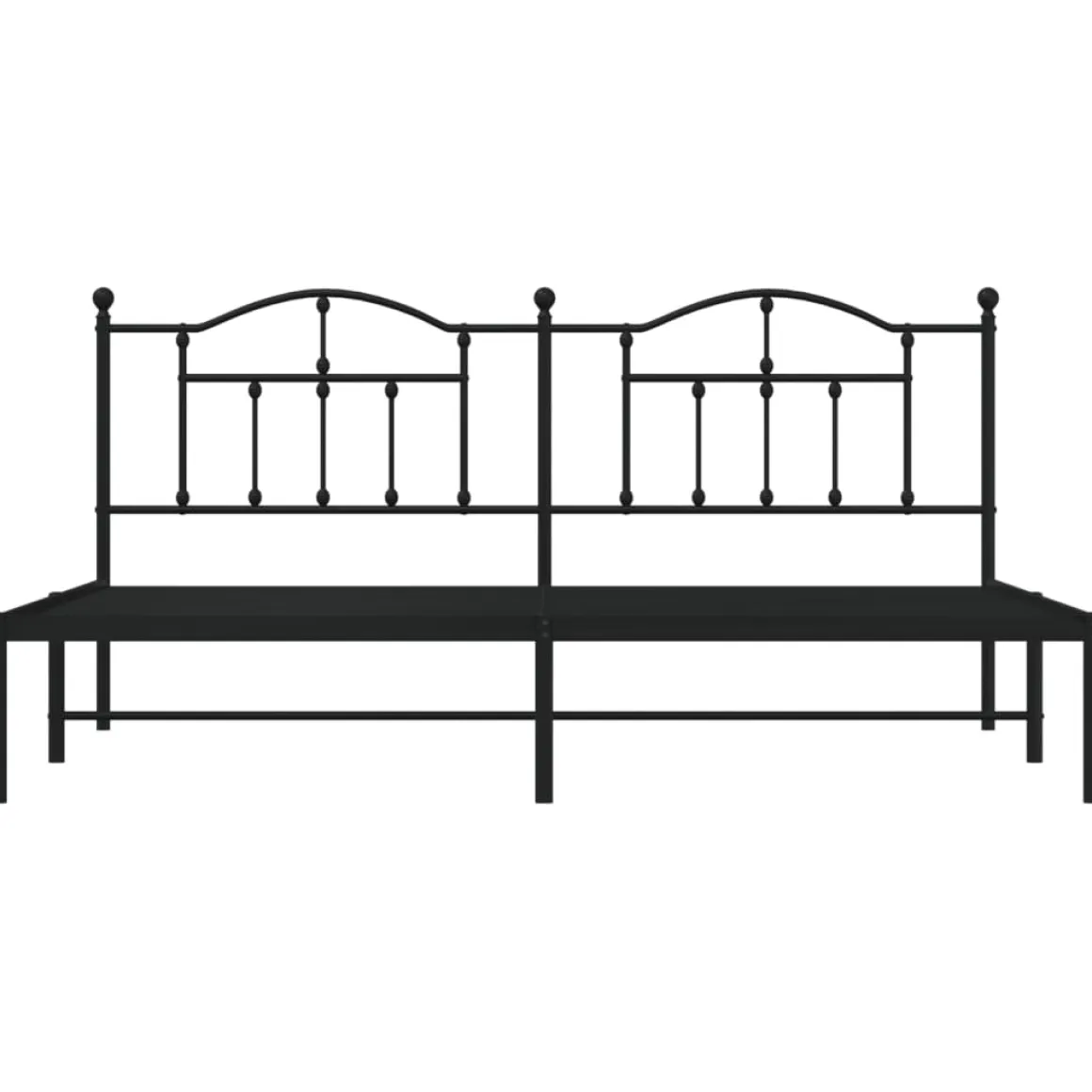 Estructura de cama doble Sebastián metal negro