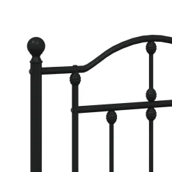 Estructura de cama doble Sebastián metal negro