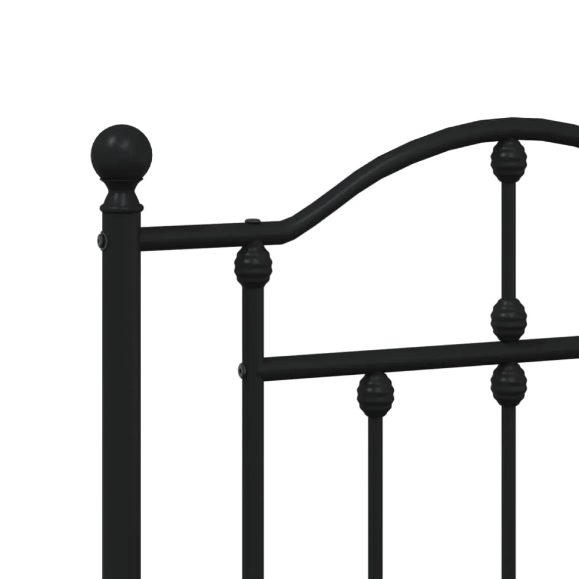 Estructura de cama doble Sebastián metal negro