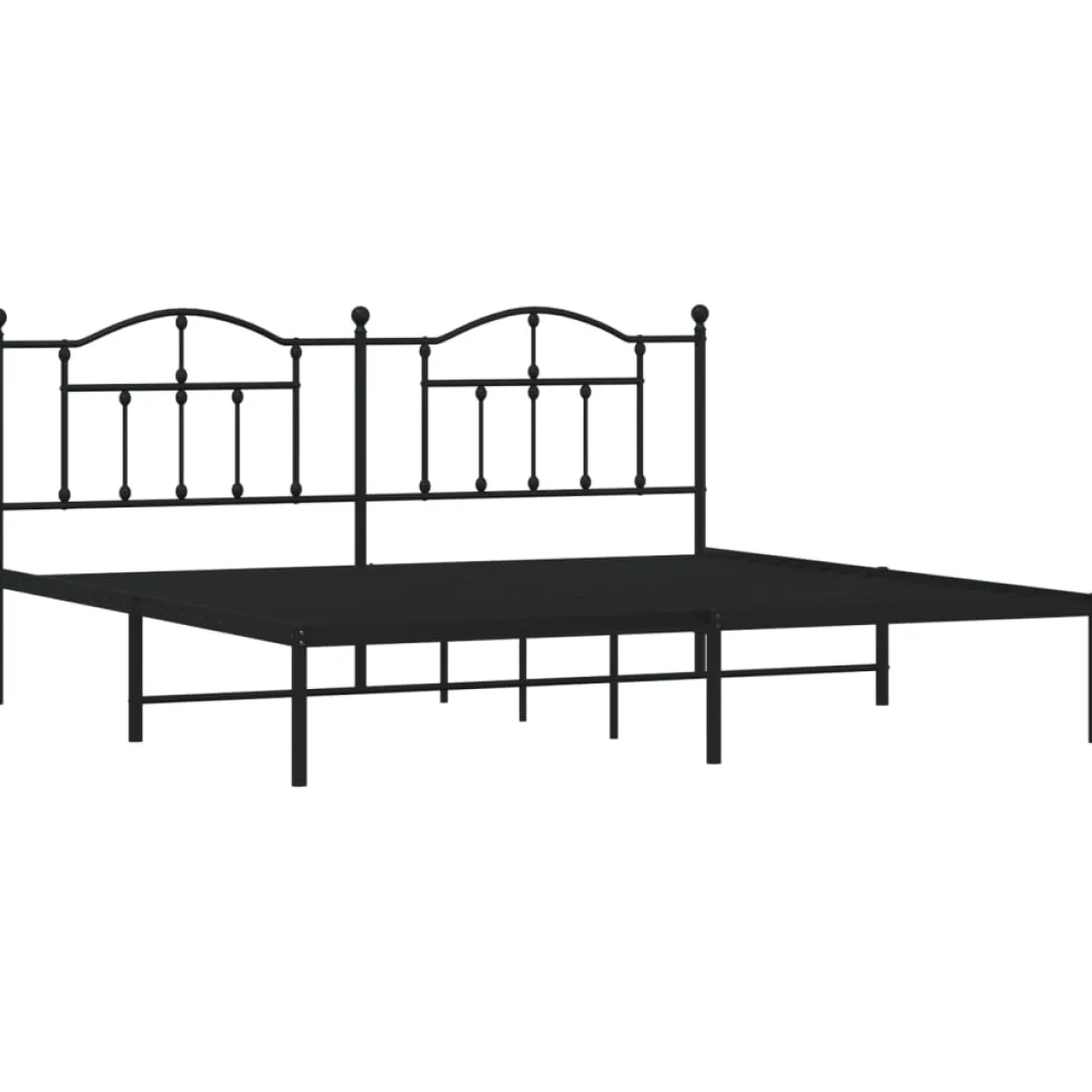 Estructura de cama doble Sebastián metal negro