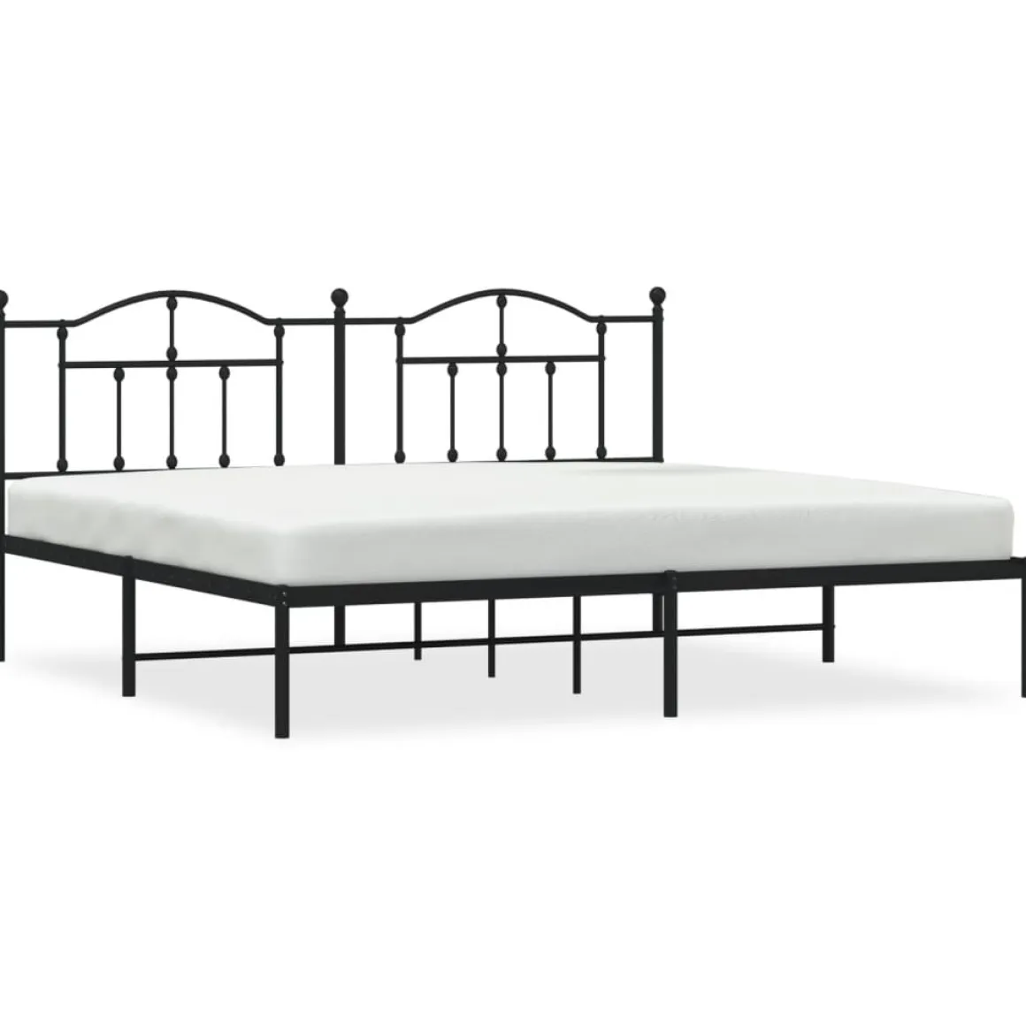 Estructura de cama doble Sebastián metal negro