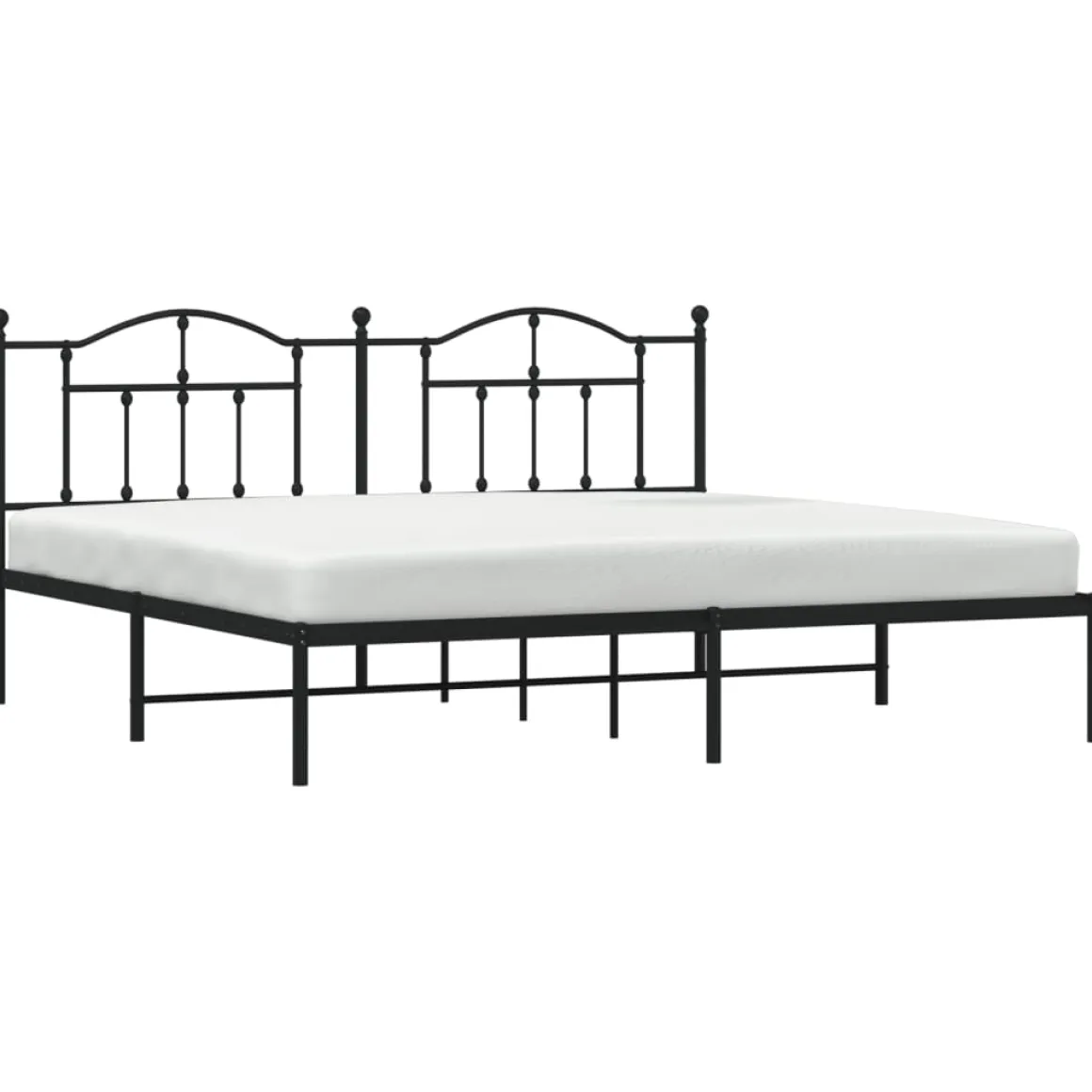 Estructura de cama doble Sebastián metal negro