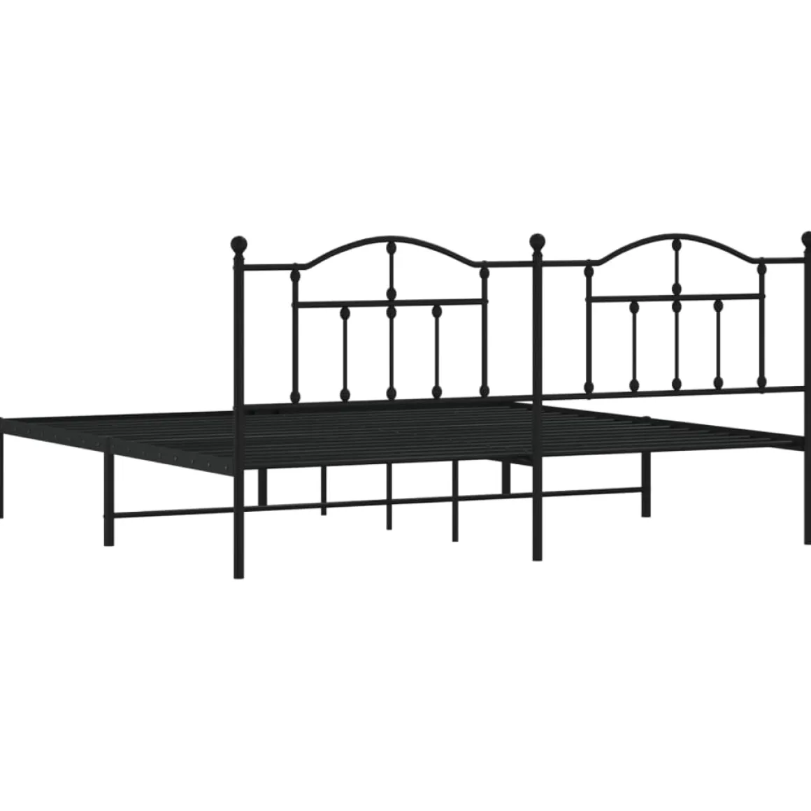 Estructura de cama doble Sebastián metal negro