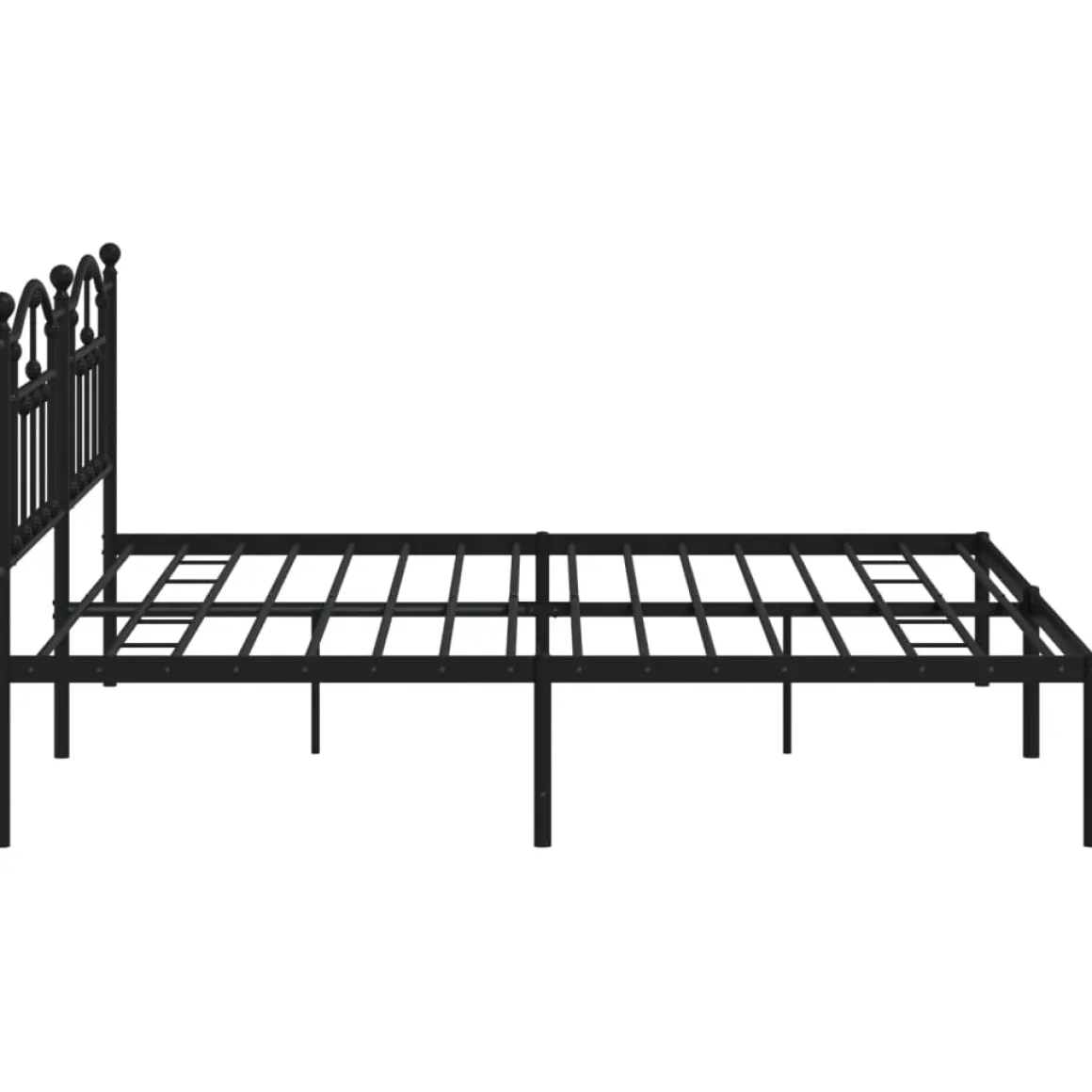 Estructura de cama doble Sebastián metal negro