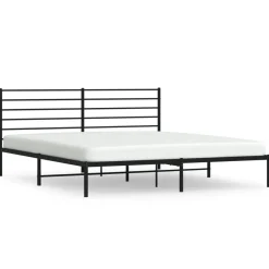 Estructura de cama Industrial con cabecero negro acero