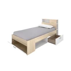 Estructura de cama Lanka con cabecero 95x217x97 cm