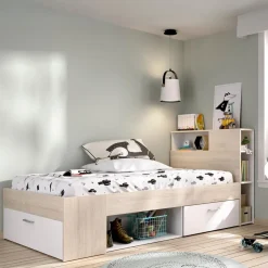 Estructura de cama Lanka con cabecero 95x217x97 cm