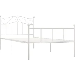 Estructura de cama metálica Pisa blanco 90x200 cm