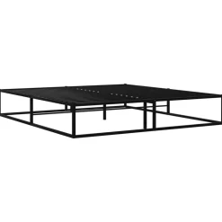 Estructura de cama metálica Siena negro 200x200 cm