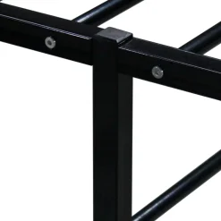 Estructura de cama metálica Siena negro 200x200 cm