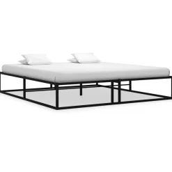 Estructura de cama metálica Siena negro 200x200 cm