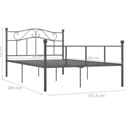 Estructura de cama River metal 95 cm