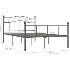 Estructura de cama River metal 95 cm