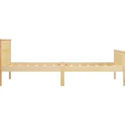 Estructura de cama Shendy madera maciza de pino natural