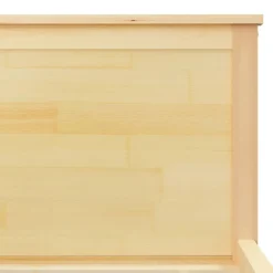 Estructura de cama Shendy madera maciza de pino natural