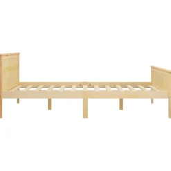 Estructura de cama Shendy madera maciza de pino natural