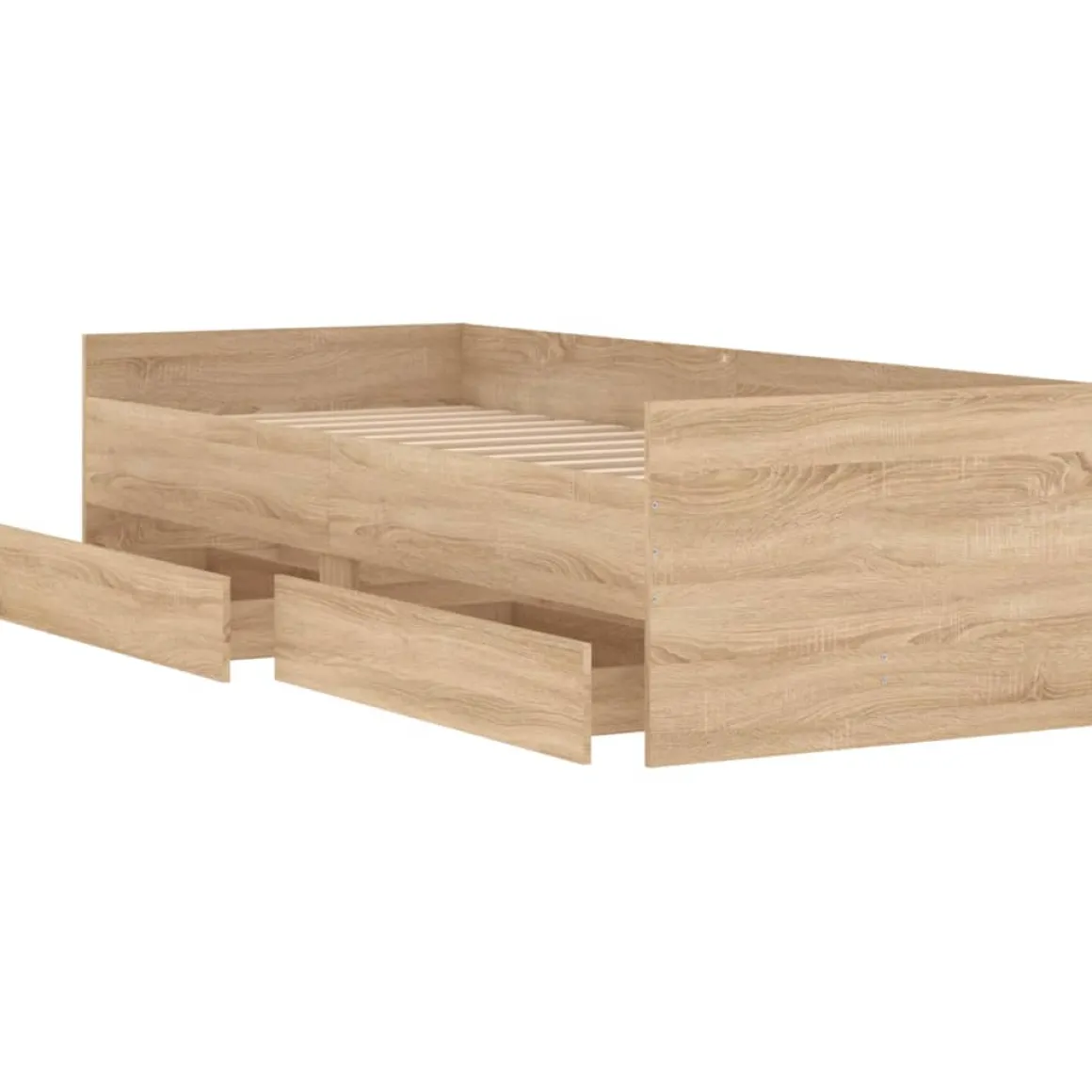 Estructura de cama Vita con 2 cajones + panel trasero 50 cm
