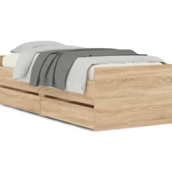 Estructura de cama Vita con 2 cajones + panel trasero 50 cm