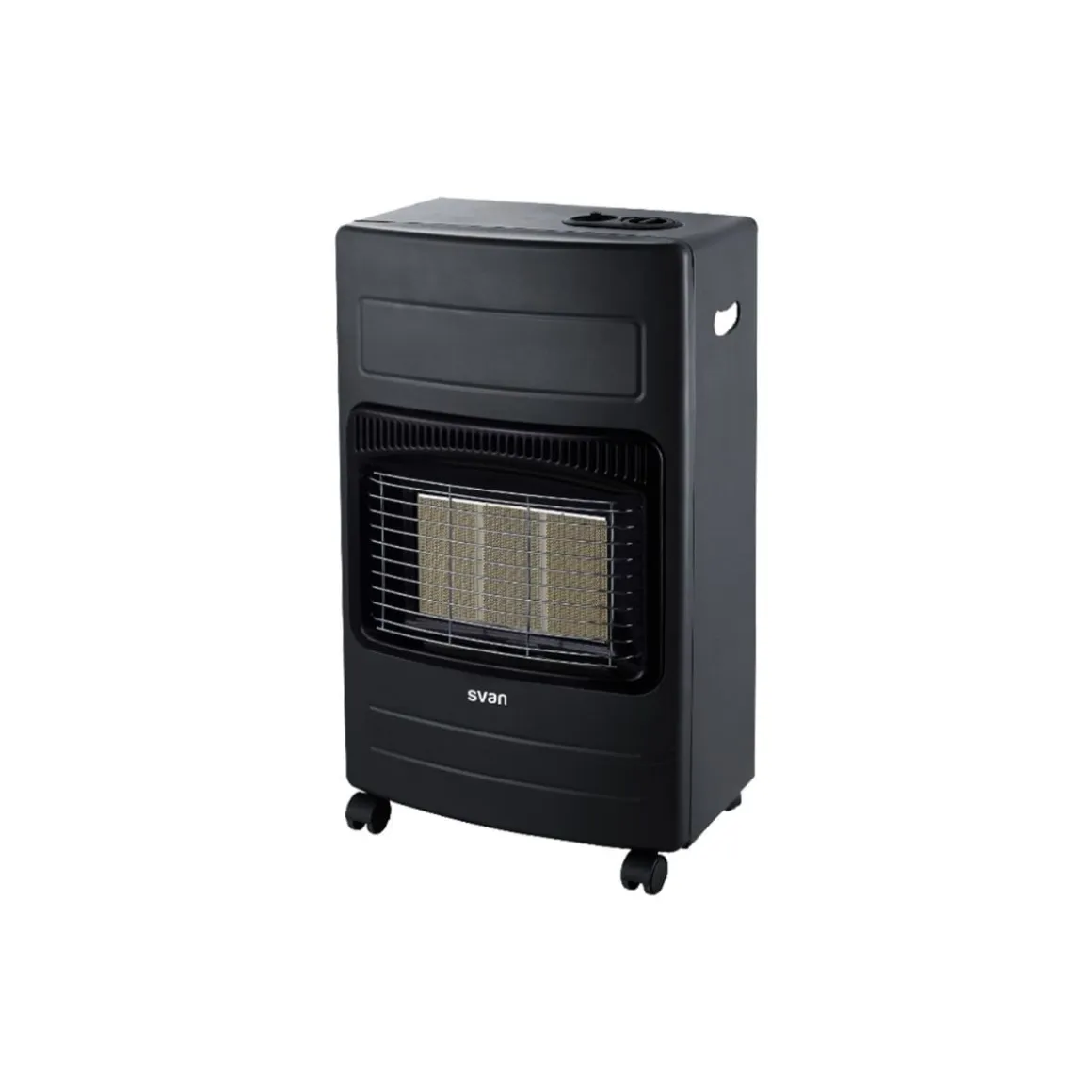 Estufa butano Svan SVCA27CAT 4,2W diseño plegable con ruedas negro