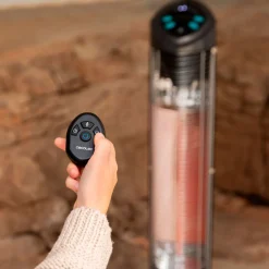 Estufa de exterior Cecotec ReadyWarm 1000 Power Tower 1000W mando a distancia negro