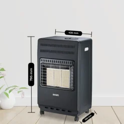 Estufa de gas Svan SVCA34CAT 4200W infrarrojos A negro 79,5x43x36 cm