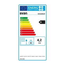 Estufa de gas Svan SVCA34CAT 4200W infrarrojos A negro 79,5x43x36 cm
