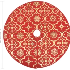 Falda para árbol de Navidad Golden con calcetín rojo Ø122 cm