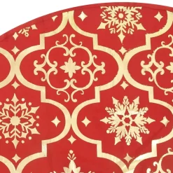Falda para árbol de Navidad Golden con calcetín rojo Ø122 cm