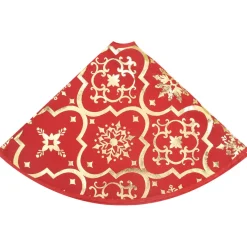 Falda para árbol de Navidad Golden con calcetín rojo Ø122 cm