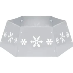 Falda para árbol de Navidad Snow hexagonal 25x68 cm