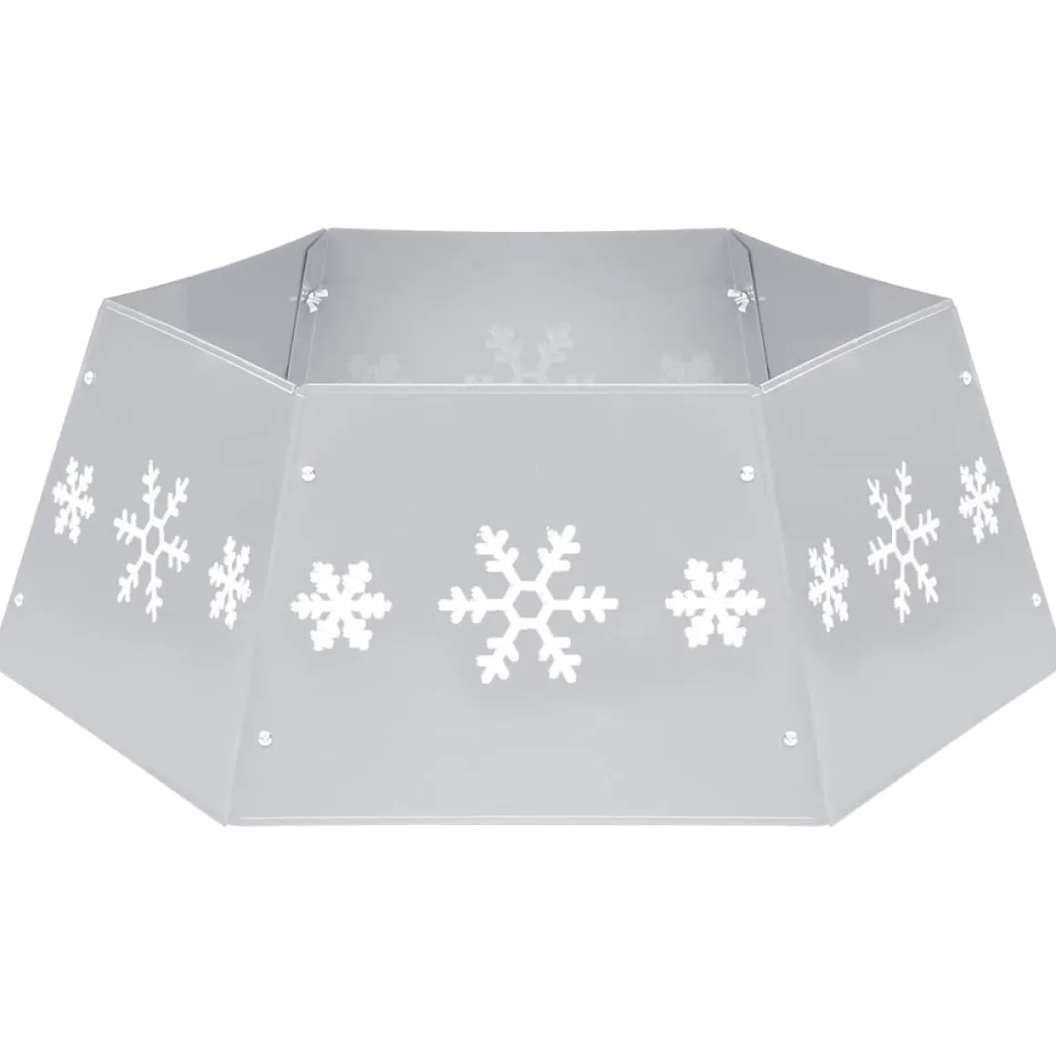 Falda para árbol de Navidad Snow hexagonal 25x68 cm