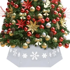 Falda para árbol de Navidad Snow hexagonal 25x68 cm