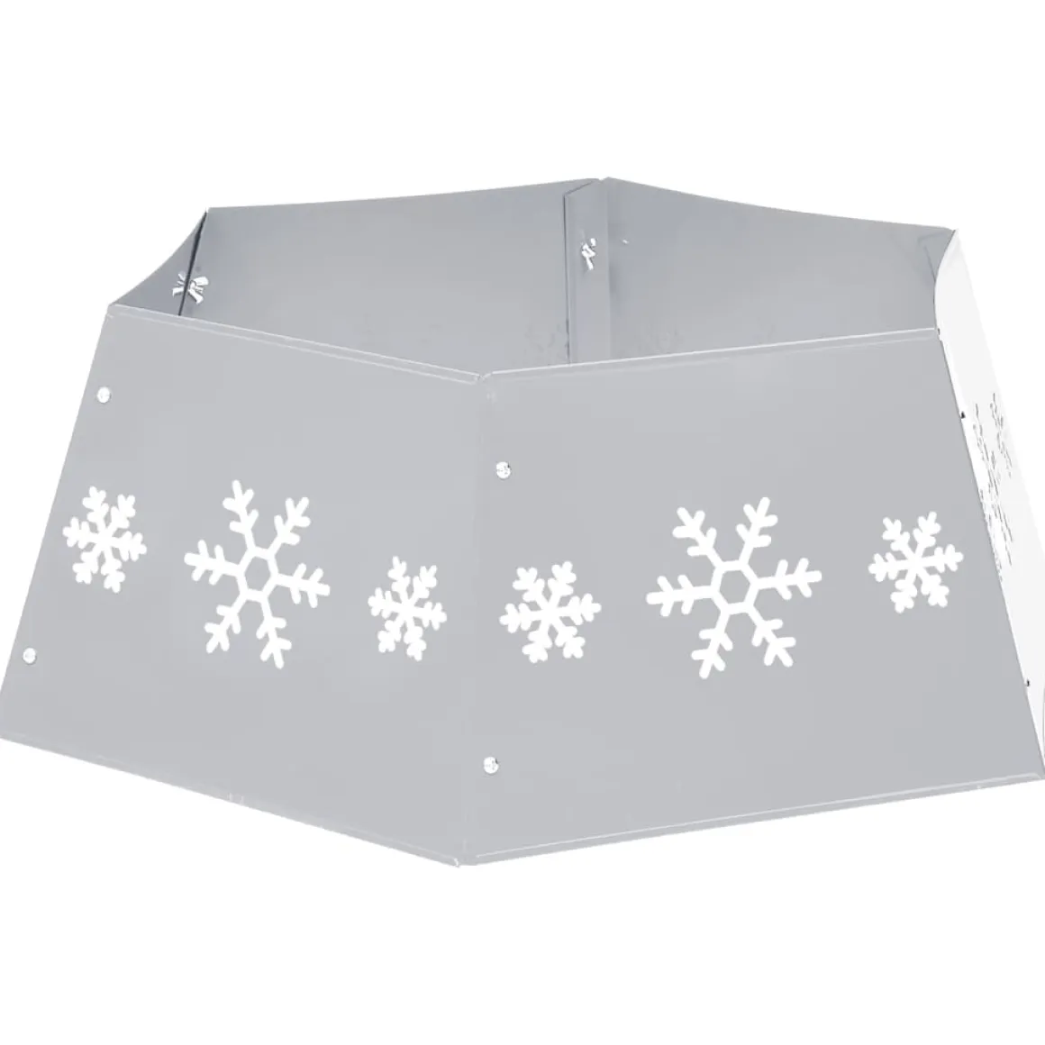 Falda para árbol de Navidad Snow hexagonal 25x68 cm
