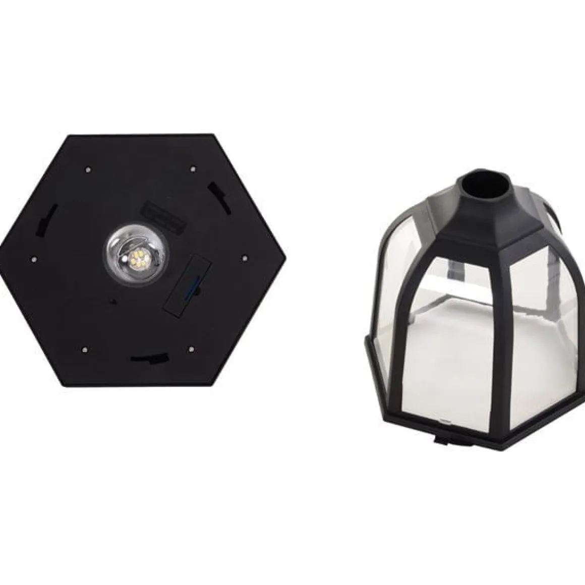 Farola de exterior con panel solar 6 LED 26,5x177 cm