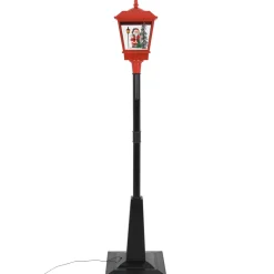 Farola Laponia interior luz LED + melodía rojo 180 cm