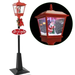 Farola Laponia interior luz LED + melodía rojo 180 cm