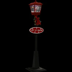 Farola Laponia interior luz LED + melodía rojo 180 cm