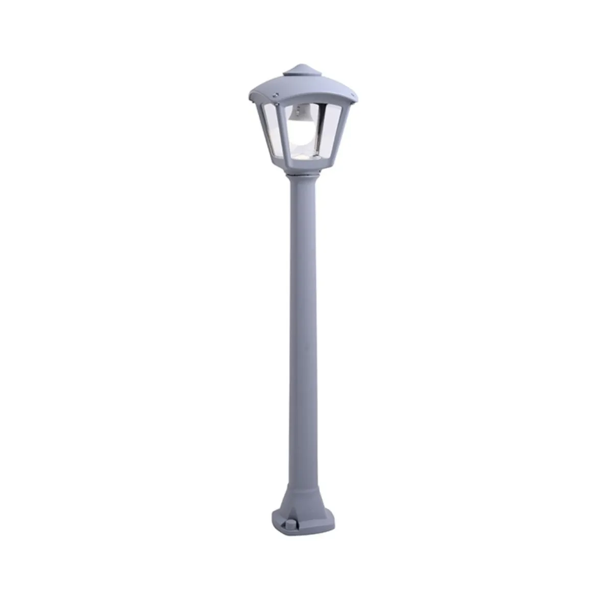 Farola Roby Fumagalli 8,5W 3 colores con pulsador gris 94,5x20x20 cm