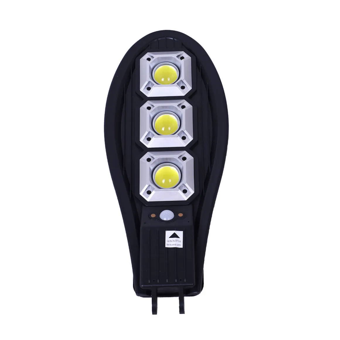 Farola solar LED encendido automático negro