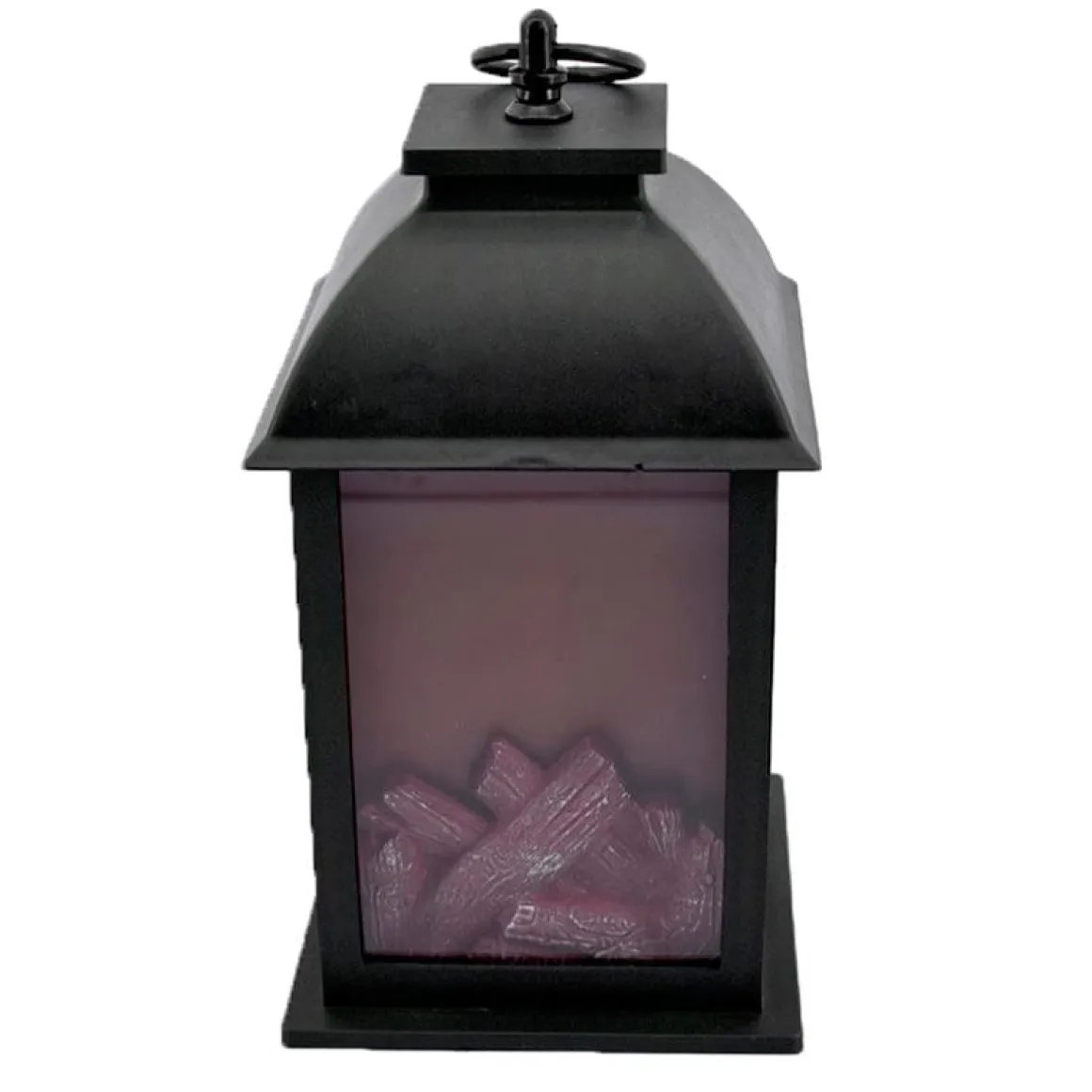 Farolillo decorativo 3 luces LED negro 26,5x14x14 cm