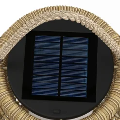 Farolillo solar Ashti Outsunny luces LED natural Ø18x37 cm