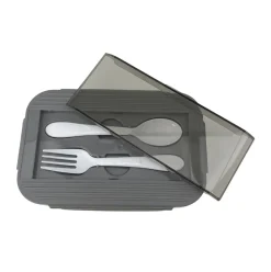 Fiambrera Twin con cubiertos + compartimentos