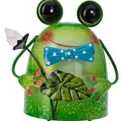 Figura decorativa ranita de pie 26x17x11,5 cm