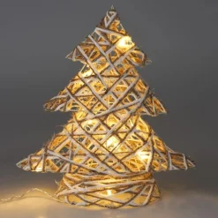 Figura decorativa árbol de Navidad con luces LED 30 cm
