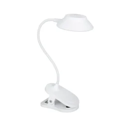 Flexo KLIP 5W regulable + pinza + inalámbrico blanco