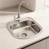Fregadero Infiniton Belcanto49C1 1 cubeta con desagüe y cestillo acero inoxidable satinado 50 cm