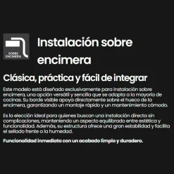 Fregadero Infiniton Belcanto82C2 2 cubetas con desagüe y cestillo acero inoxidable satinado 90 cm