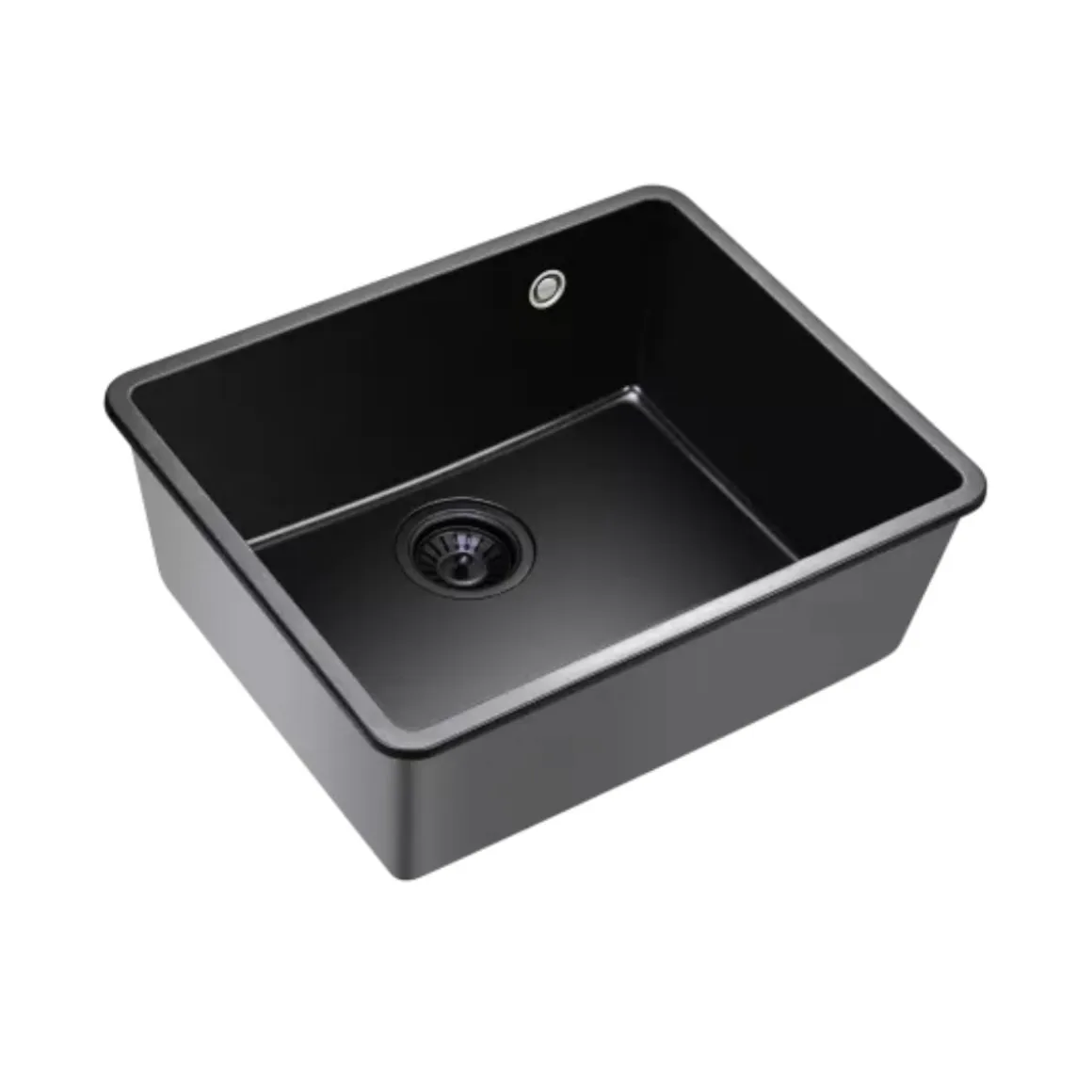 Fregadero Infiniton Disfrutar50.40QZ 1 cubeta 3 tipos de instalación granito negro 20x50x40 cm