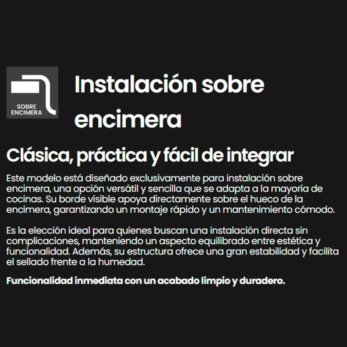 Fregadero Infiniton Reale85C1 1 sumidero satinado acero inoxidable Ø36x16 cm